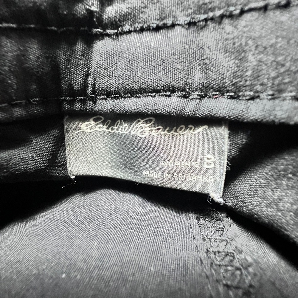 Eddie Bauer Rainier Capris Womens 8 Black Hiking Outdoor Stretch Pants C1061086 - Picture 4 of 12